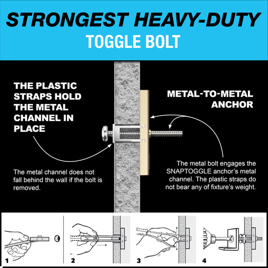 SNAPTOGGLE® Heavy-Duty Toggle Bolt — Carbon Steel