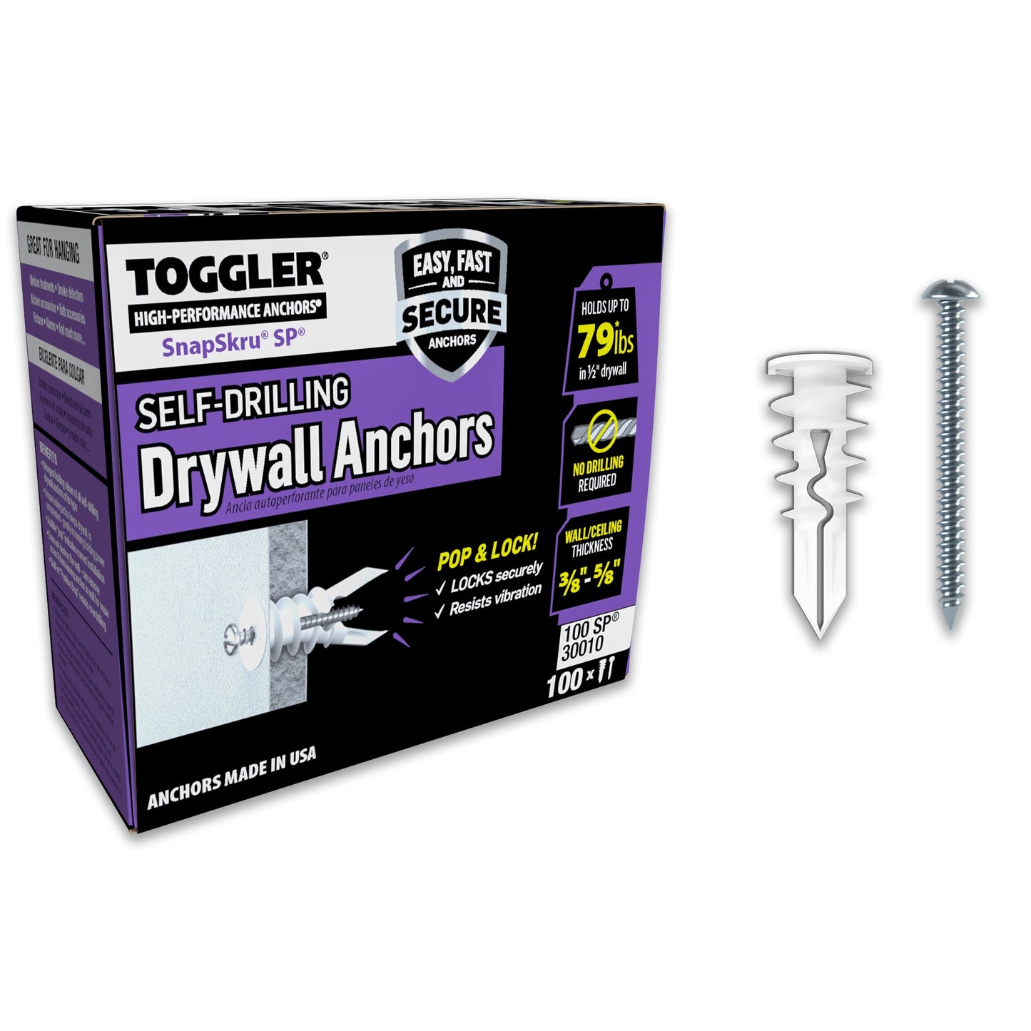 SnapSkru® Self-Drilling Drywall Anchor