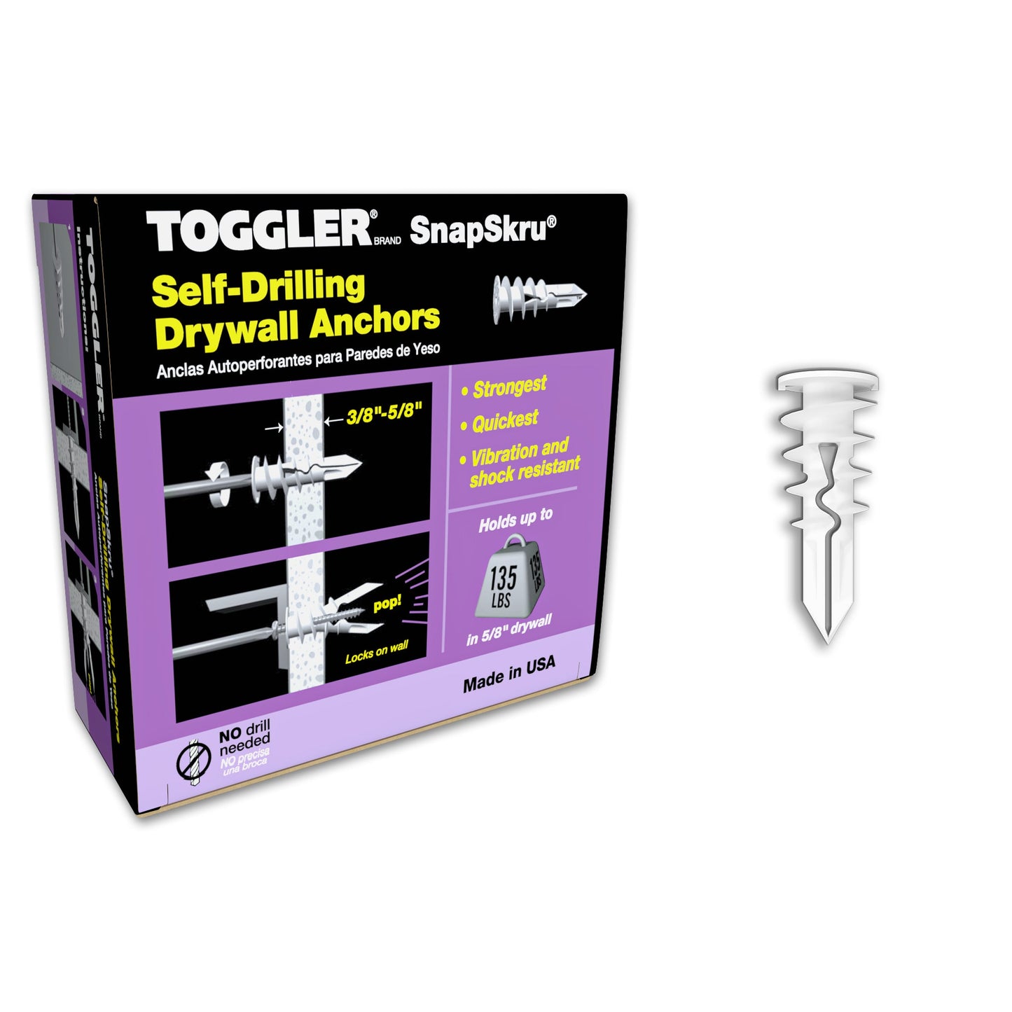 SnapSkru® Self-Drilling Drywall Anchor