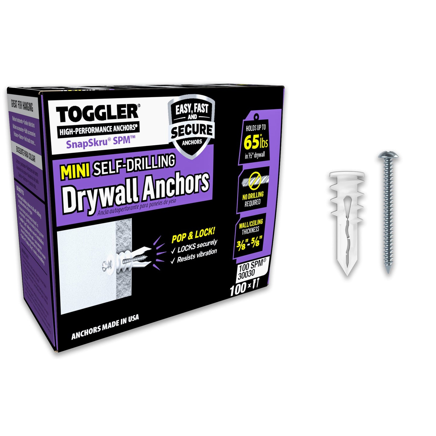 SnapSkru® Self-Drilling Drywall Anchor