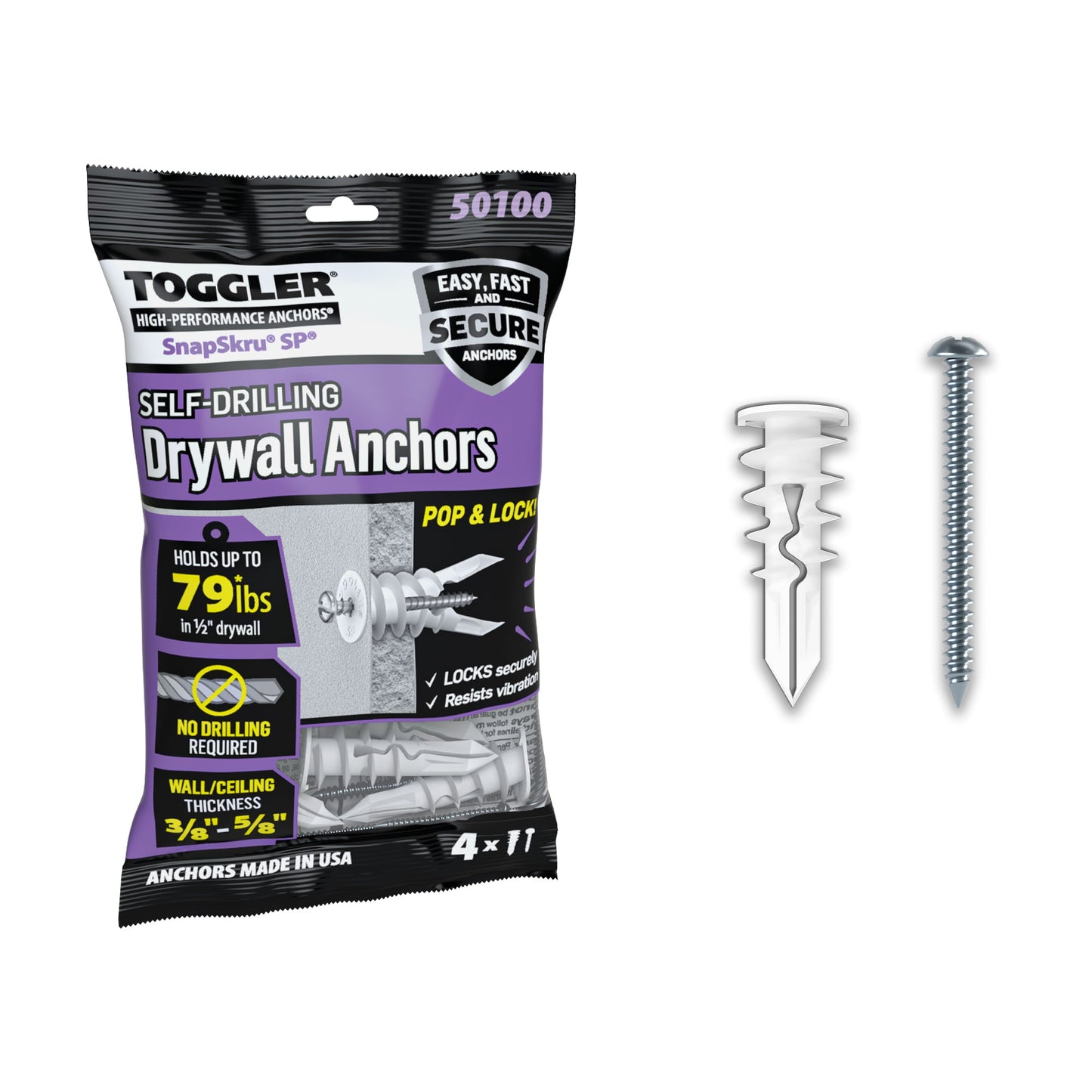 SnapSkru® Self-Drilling Drywall Anchor