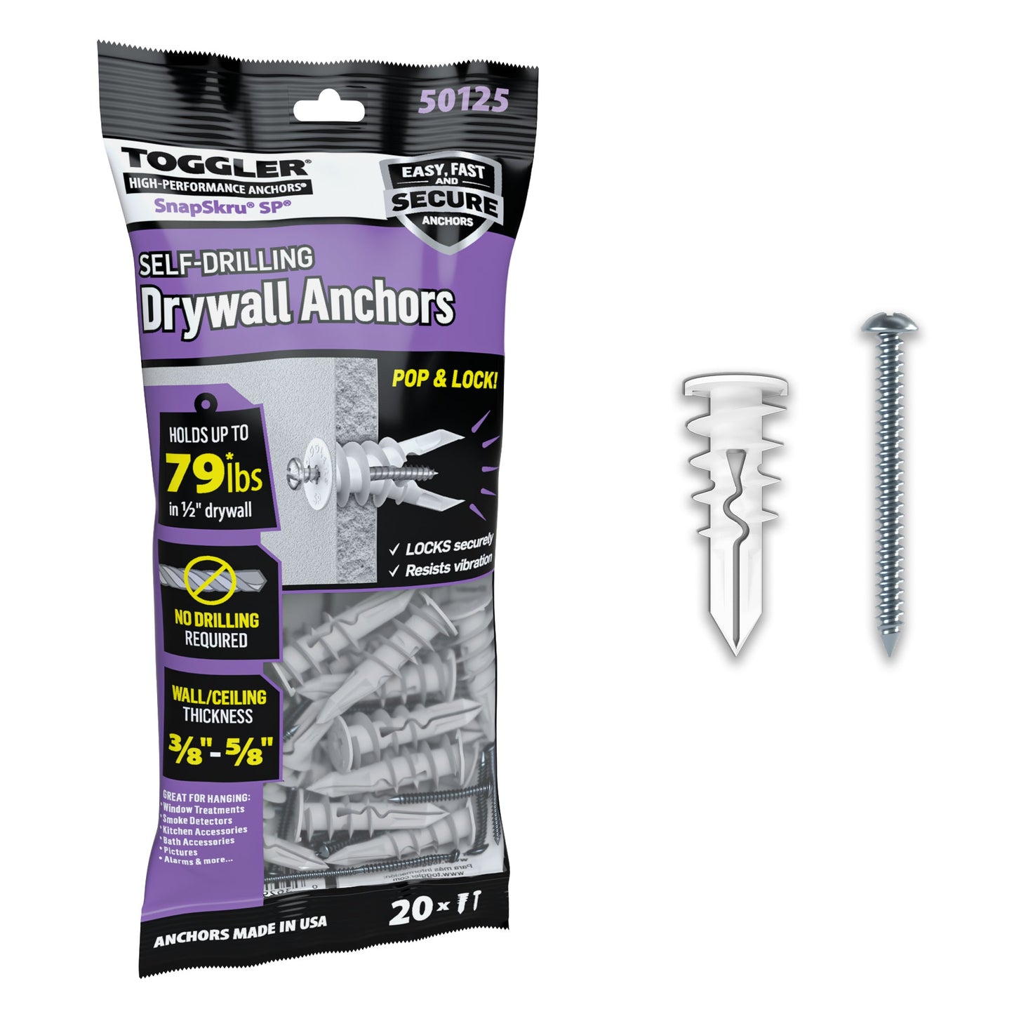 SnapSkru® Self-Drilling Drywall Anchor