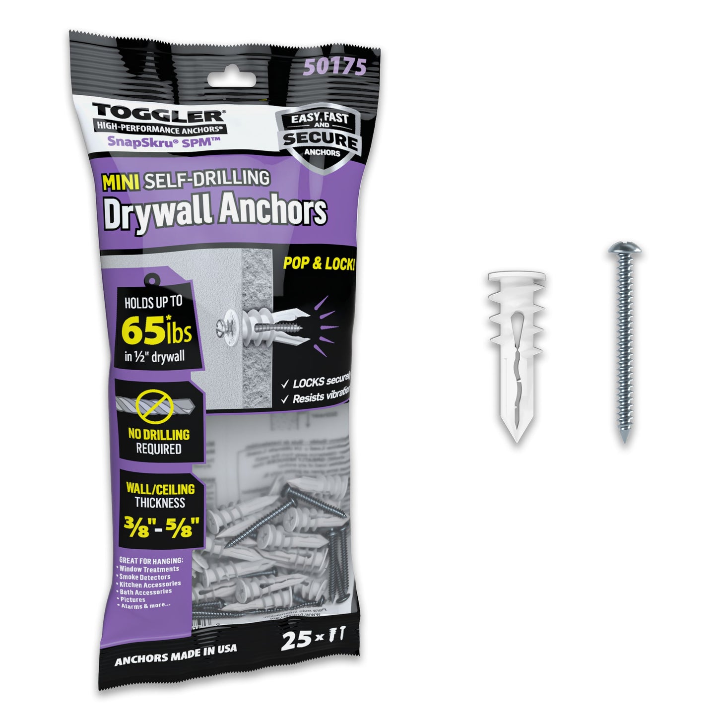 SnapSkru® Self-Drilling Drywall Anchor
