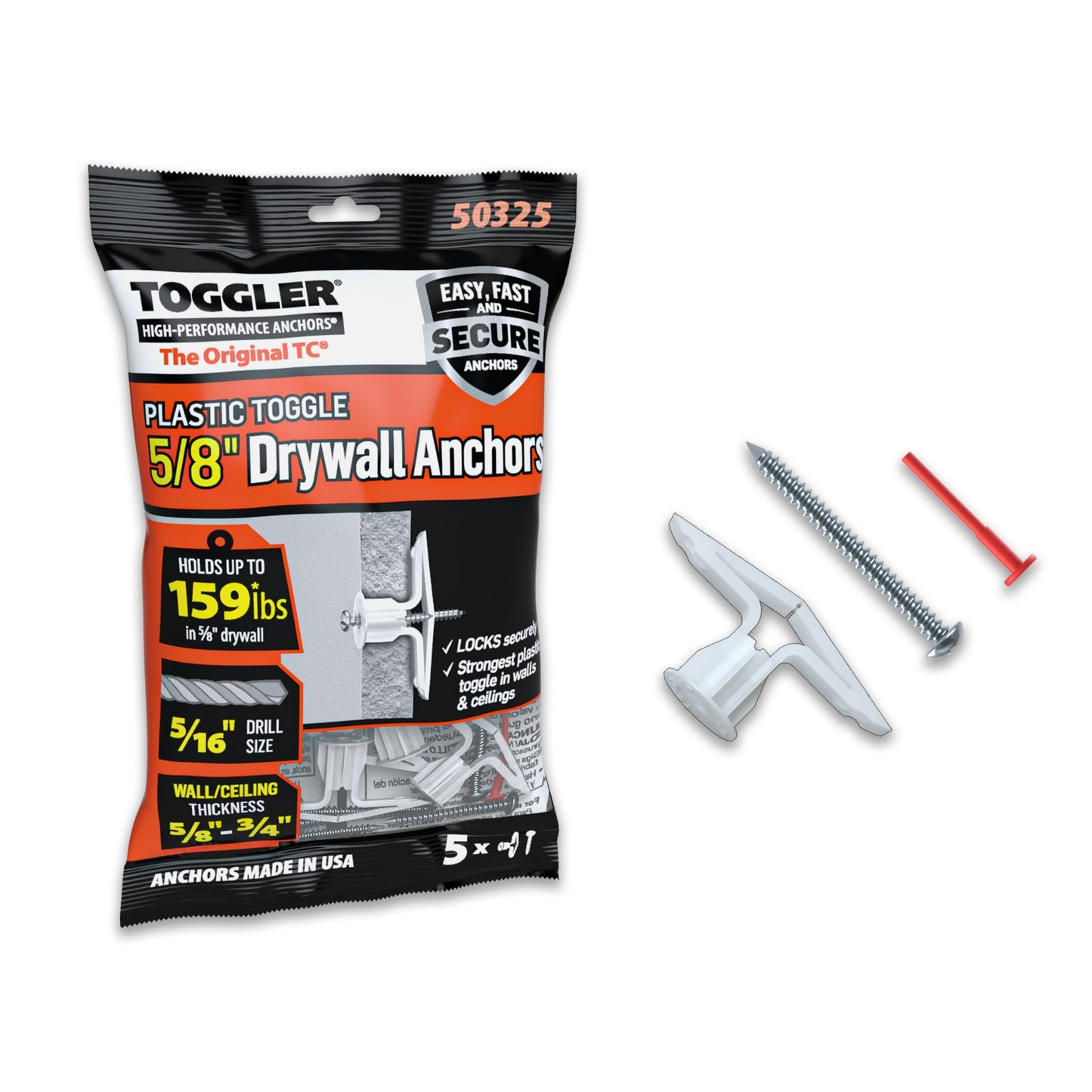 TOGGLER® Plastic Toggle Anchor
