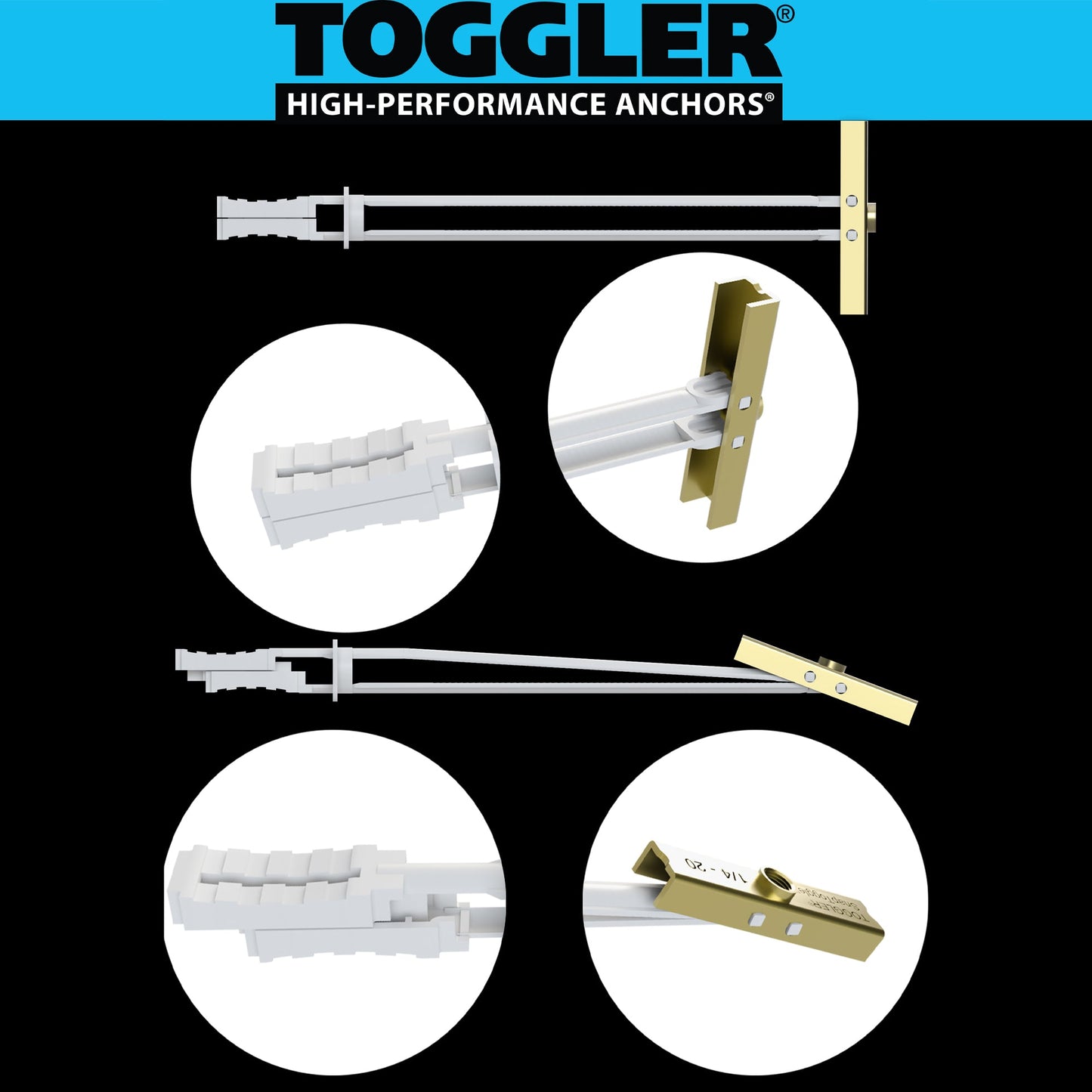 SNAPTOGGLE® Heavy-Duty Toggle Bolt — Carbon Steel